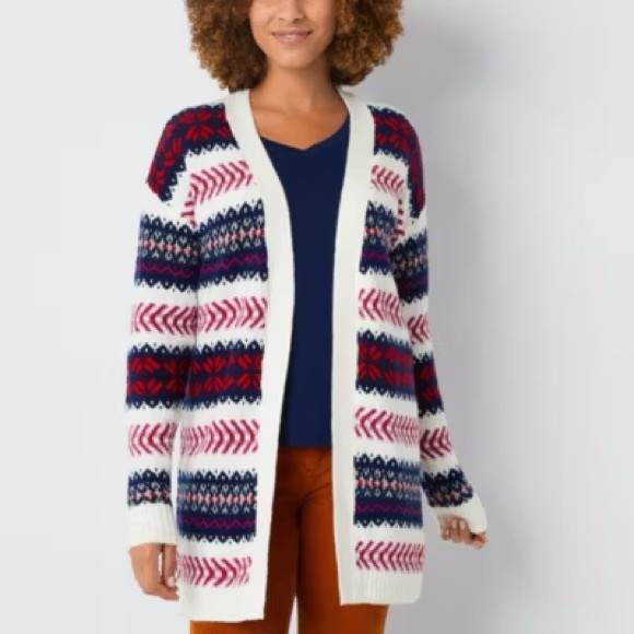 NWT St. John’s Bay Open Front Sweater - Picture 1 of 7